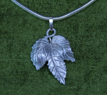 Hopfenblatt silber  20 mm